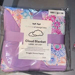 Little sleepies, doodle blooms, large cloud blanket